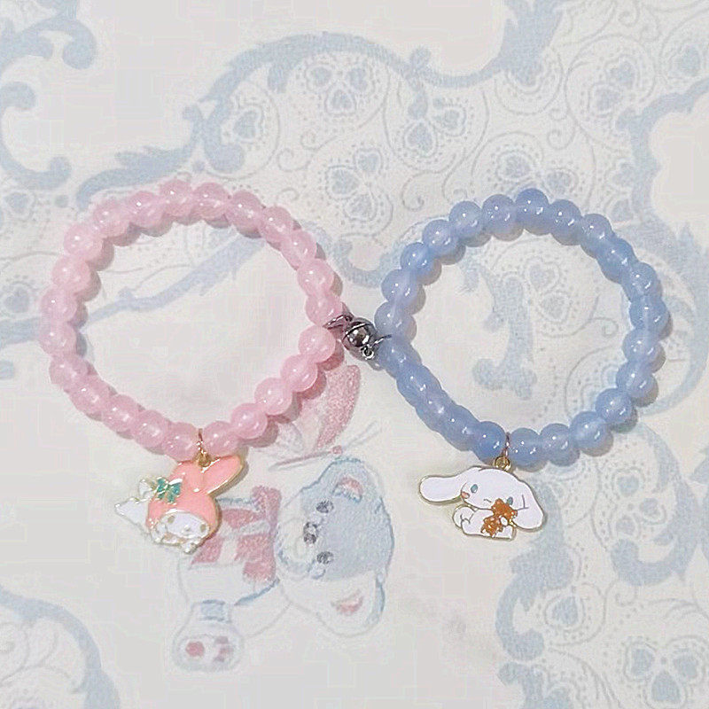 可爱卡通玉桂狗串珠磁吸手链