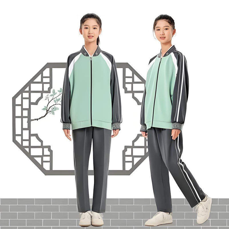 赣州中小学生统一校服春秋款运动服套装男女夏季同款短袖裙子班服