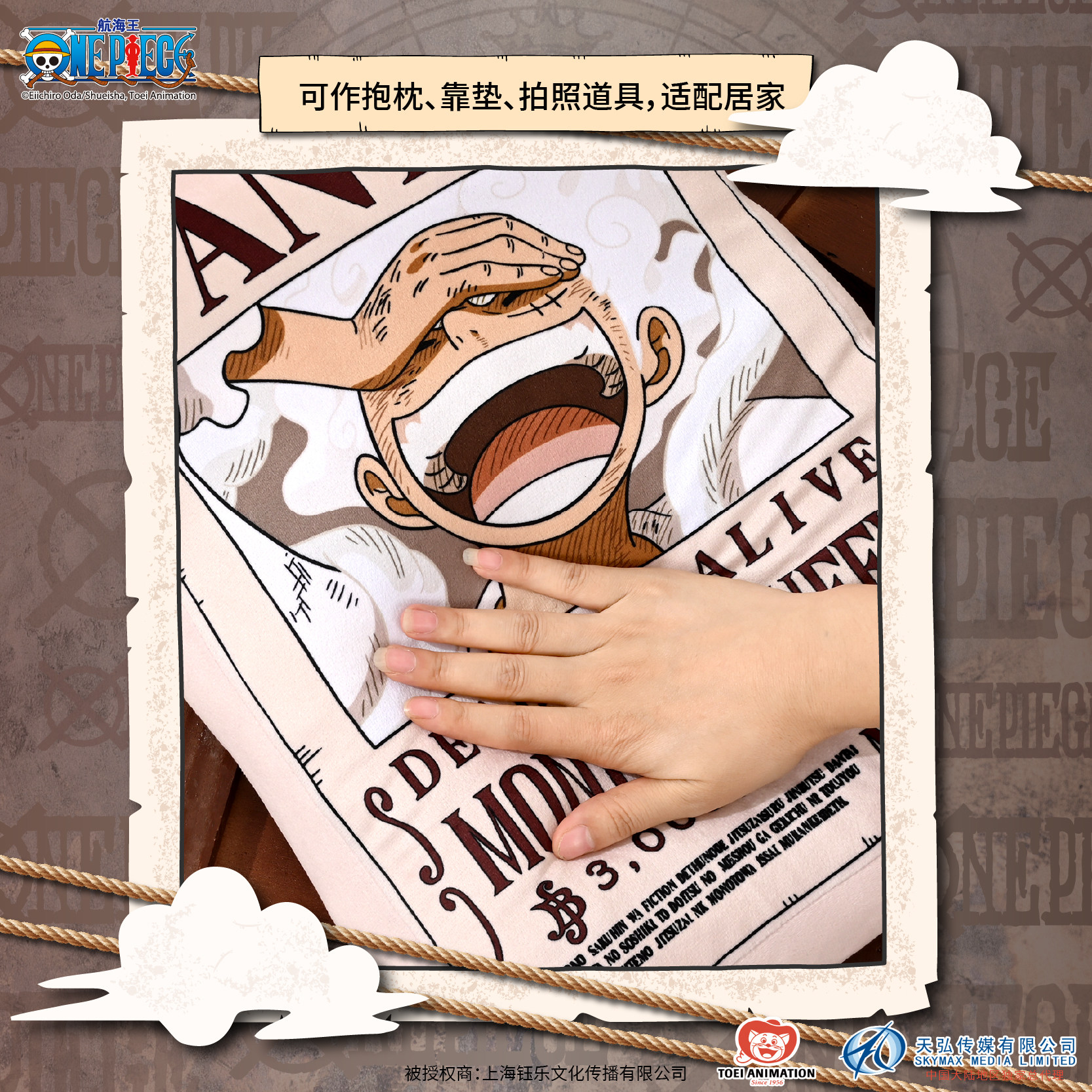 海贼王正版双面靠枕生日礼物
