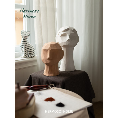 hermoso人头陶瓷摆件酒柜