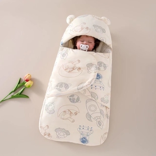 睡 春秋款 襁褓恒温安包被婴儿抱被促a儿睡袋宝宝初生类防惊跳睡袋
