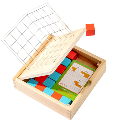 正方体三视图立体观察器网格教具