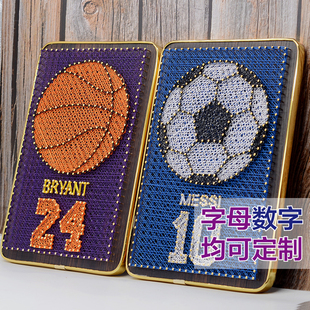 足球篮球钉子绕线画手工制作DIY材料包送男友生日礼物弦丝画材料
