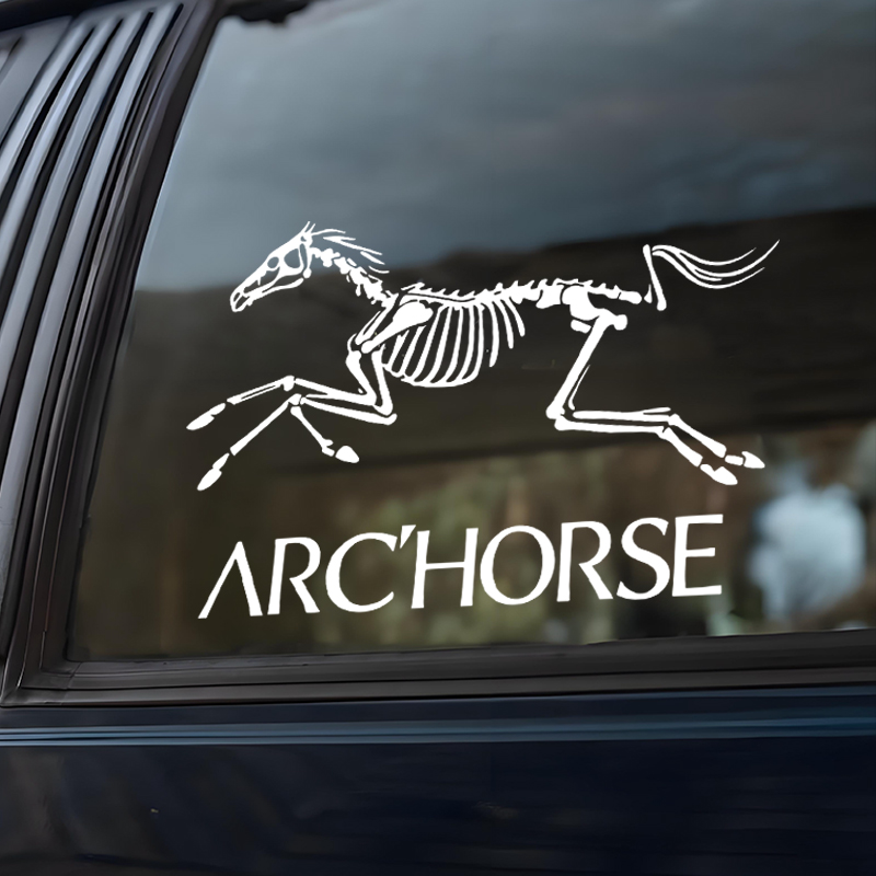 始祖马2026新年车贴吉普越野个性图案马年创意装饰反光汽车贴纸