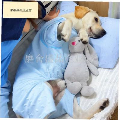 狗狗衣服大型犬爱心提花空调y服家居服护脐睡衣金毛阿拉斯加四脚.