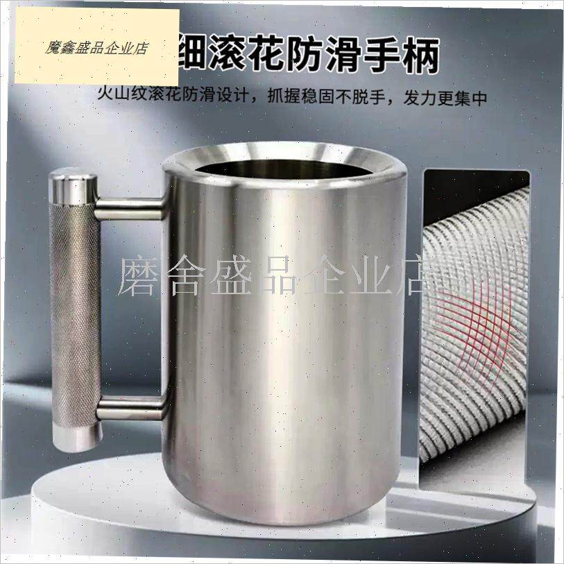 4kg/6kg/8kg 304不锈钢健身哑铃杯I10公斤超重运动水杯健身房家.