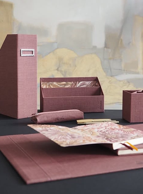 Rhodia法国罗地亚空间办公收纳工具 文件夹书桌垫笔筒笔袋目标本 橙色植物园系列收纳工具 花纹复古