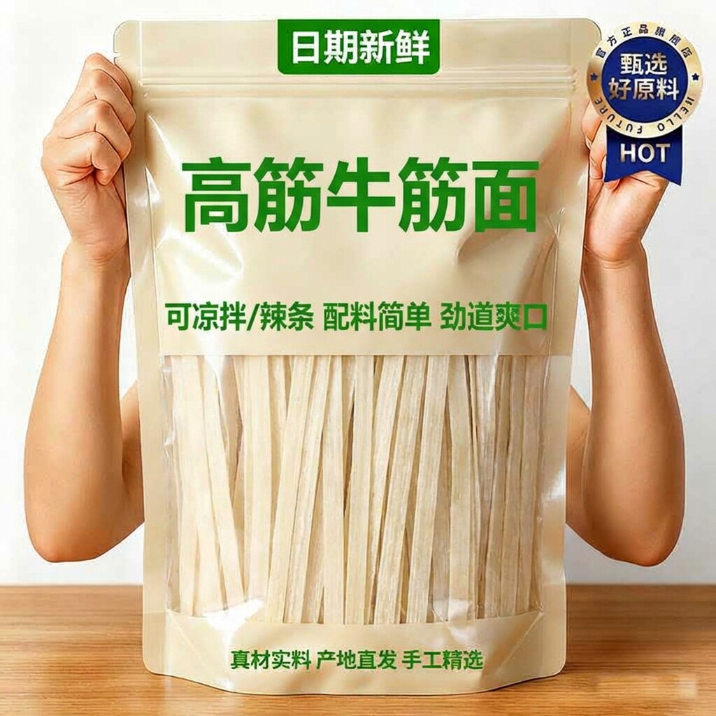 正宗东北牛筋面麻辣烫辣条专用干货官方旗舰店纯手工速食凉皮面筋