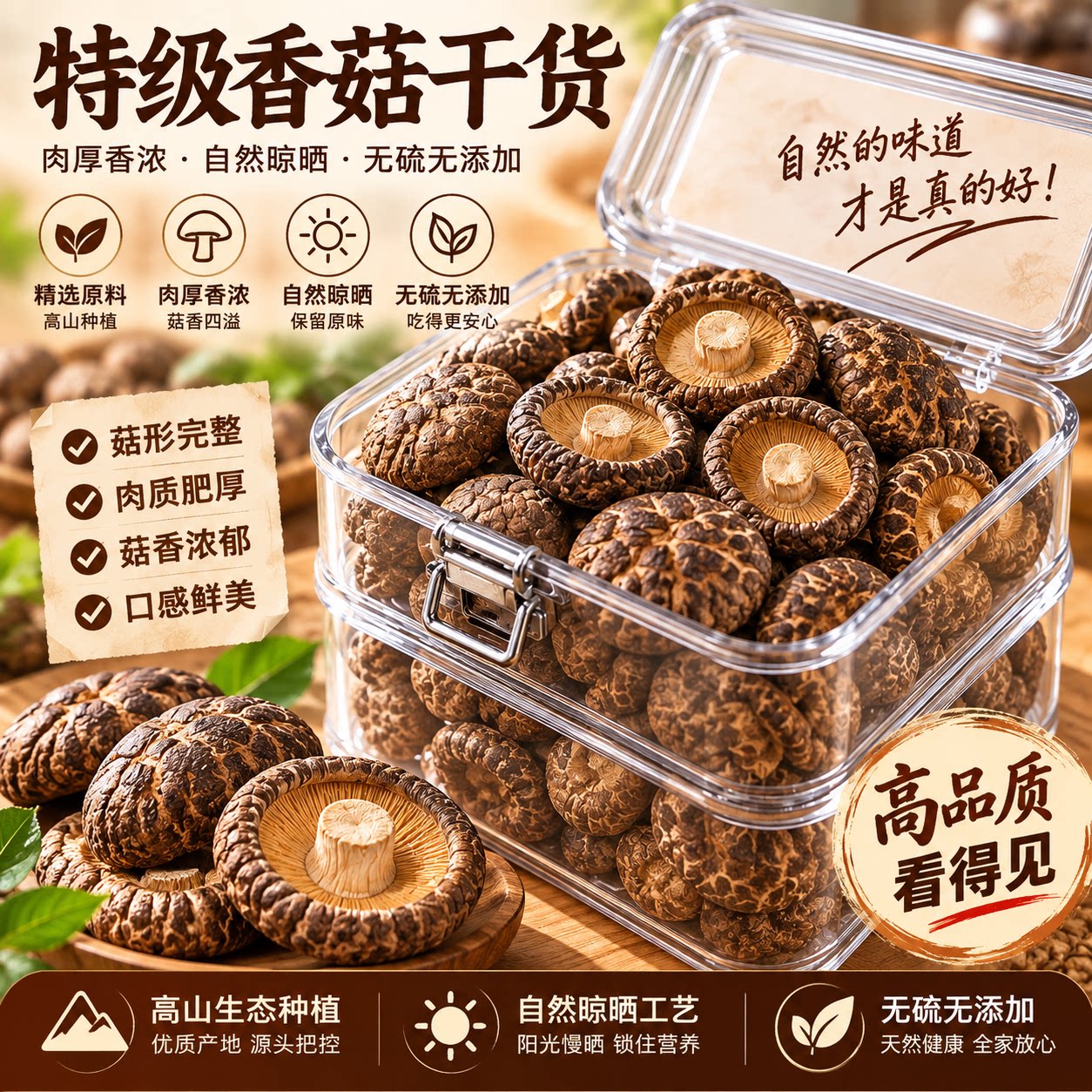 特级香菇干货袋装肉厚鲜嫩煲汤