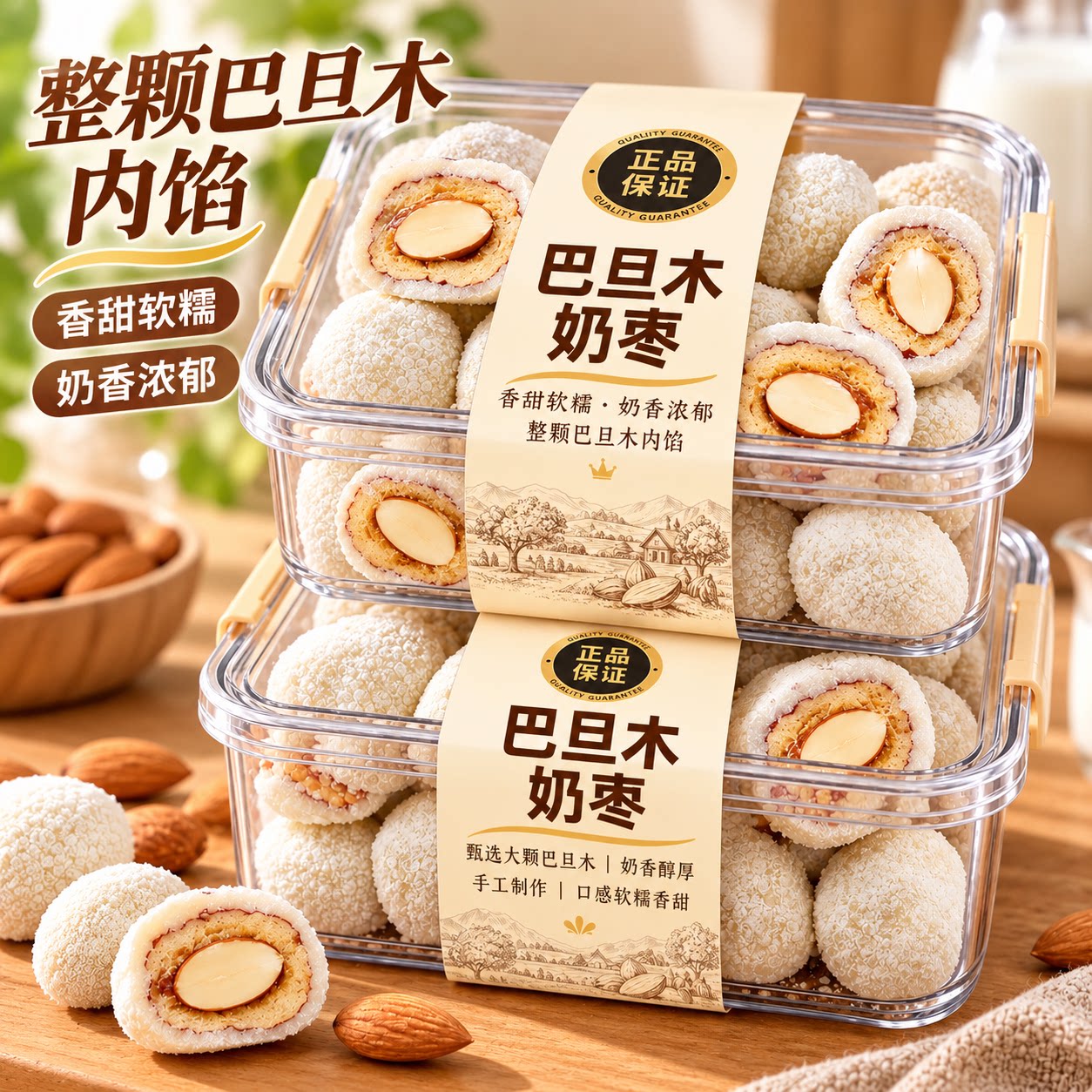 正宗新疆奶枣巴旦木夹心官方旗舰