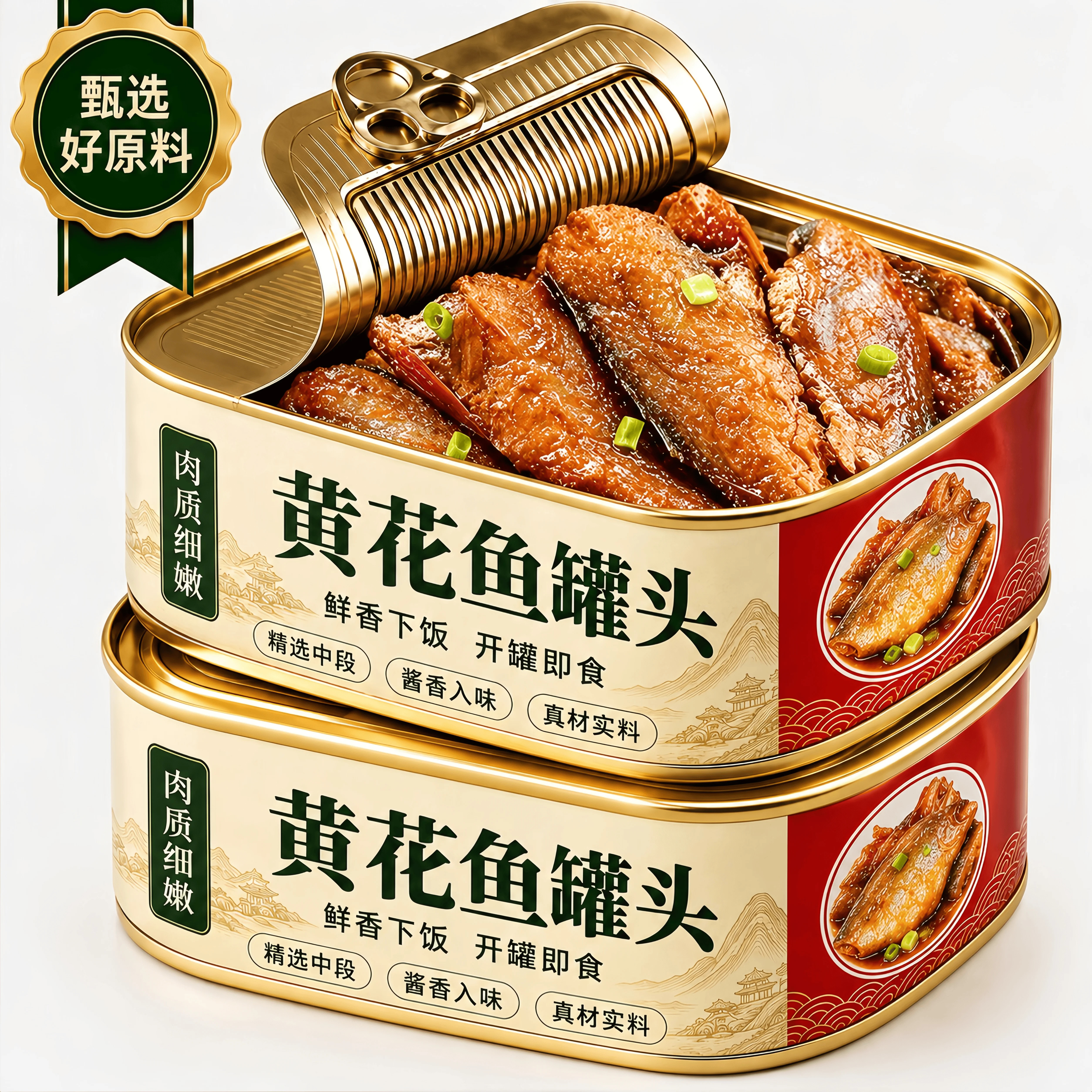五香黄花鱼罐头官方旗舰店小黄鱼