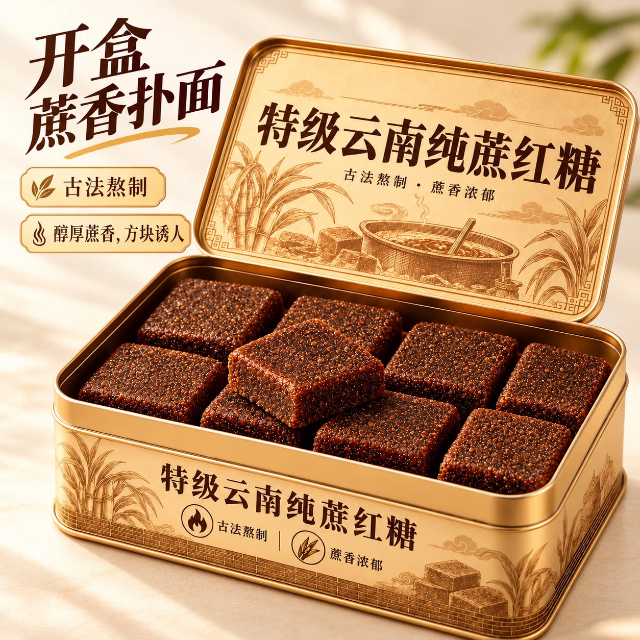 云南有机红糖官方旗舰店煲汤黑糖