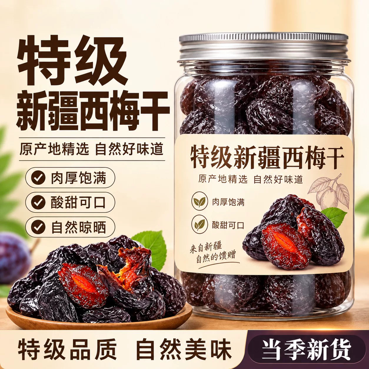 新疆特产西梅干健康休闲小零食蜜饯果干独立小包装正品官方旗舰店
