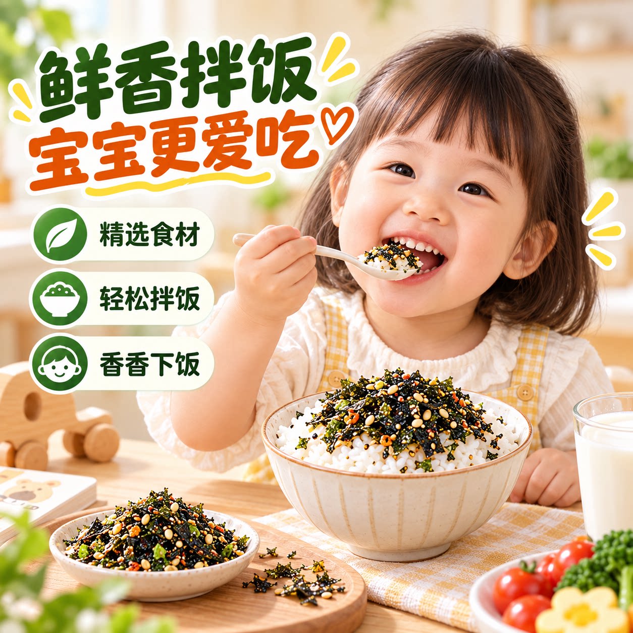 芝麻海苔碎拌饭宝宝无添加下饭