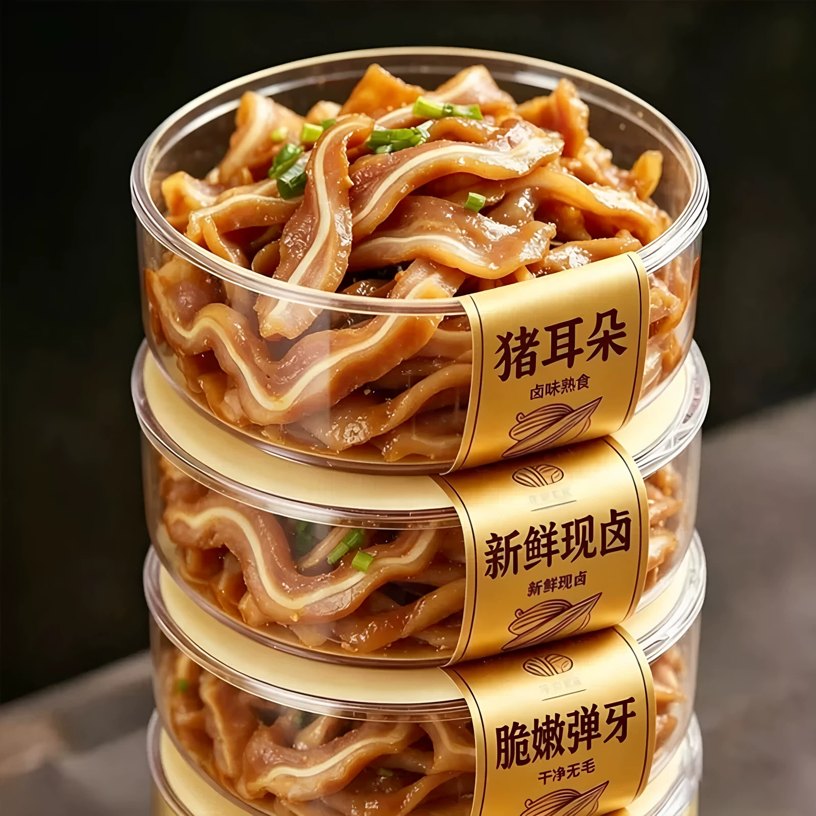 农家土猪耳朵真空冷冻开袋即食