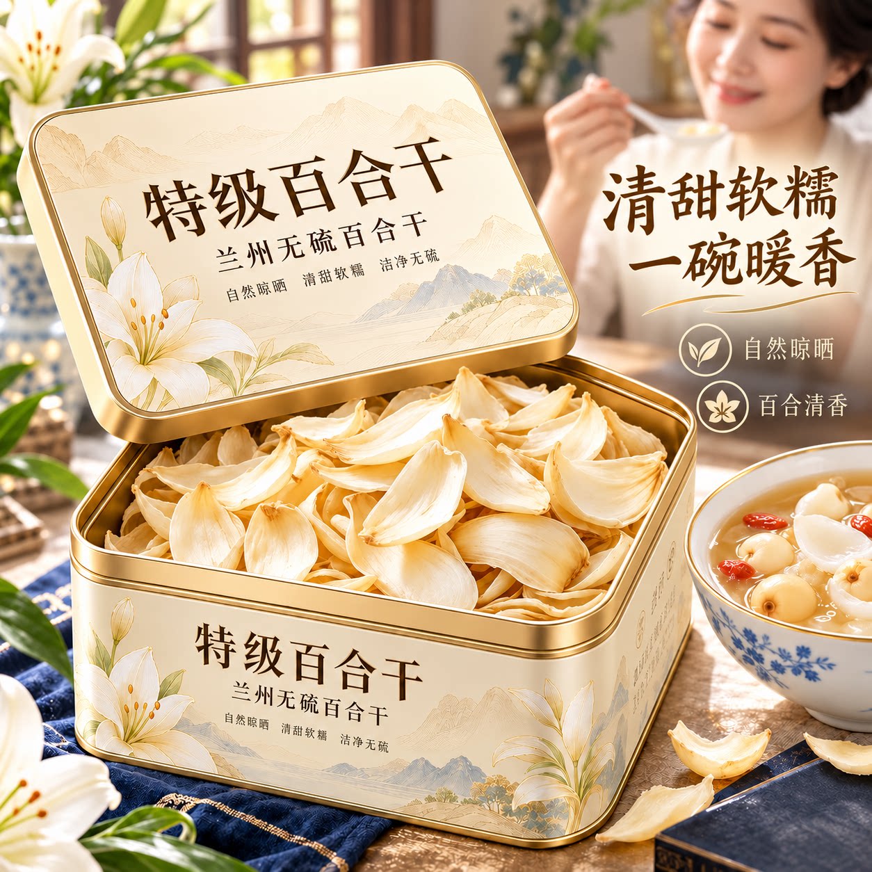 正宗兰州百合干货特级官方旗舰店
