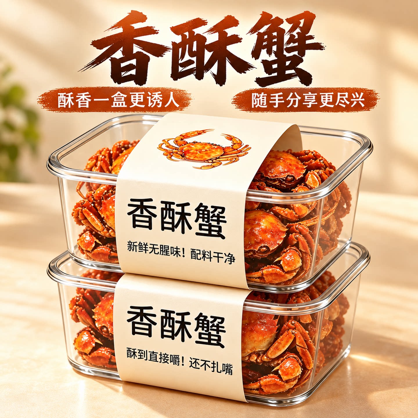 香酥即食无腥味密封保鲜蟹香酥蟹