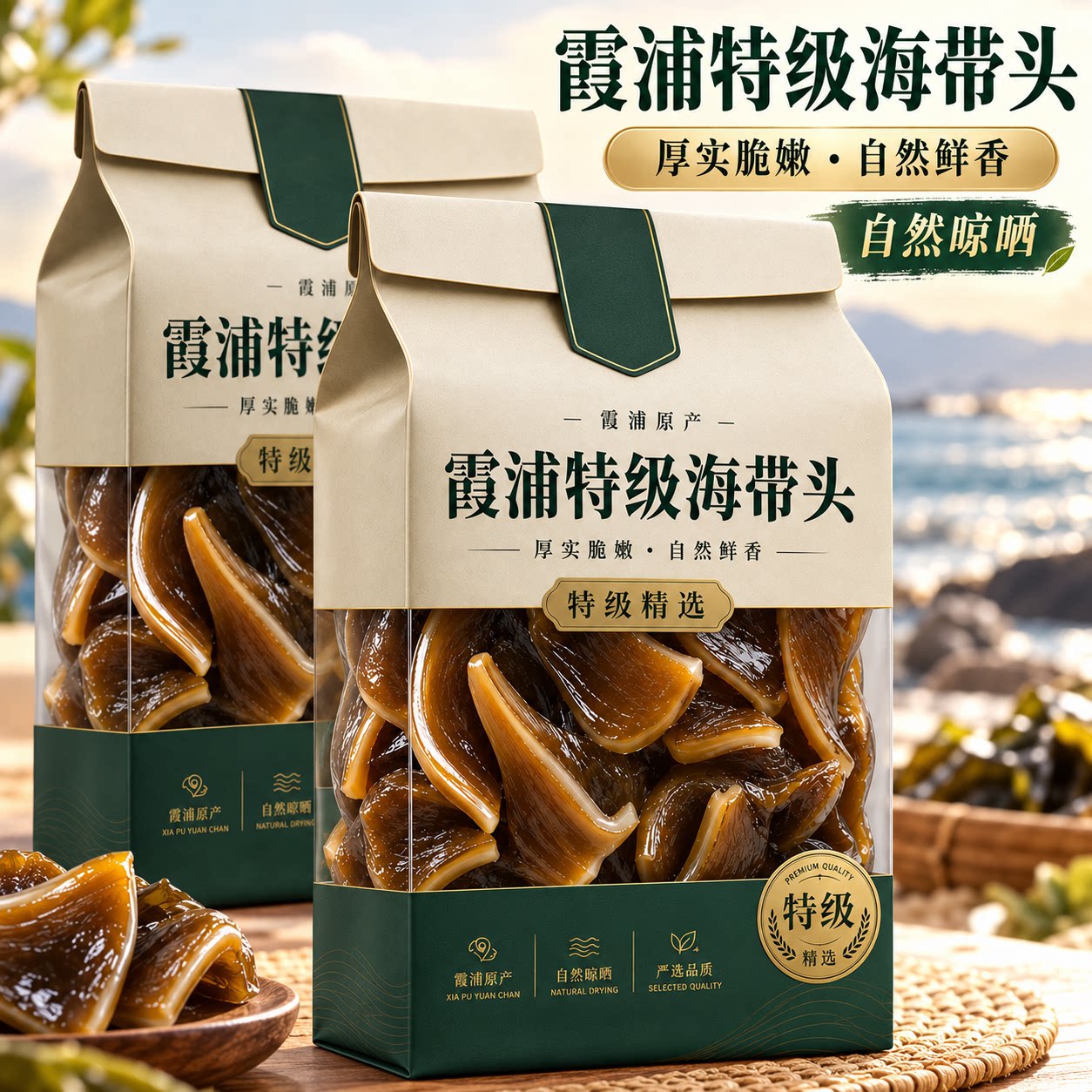 商超海带头干货特级海带根干净无