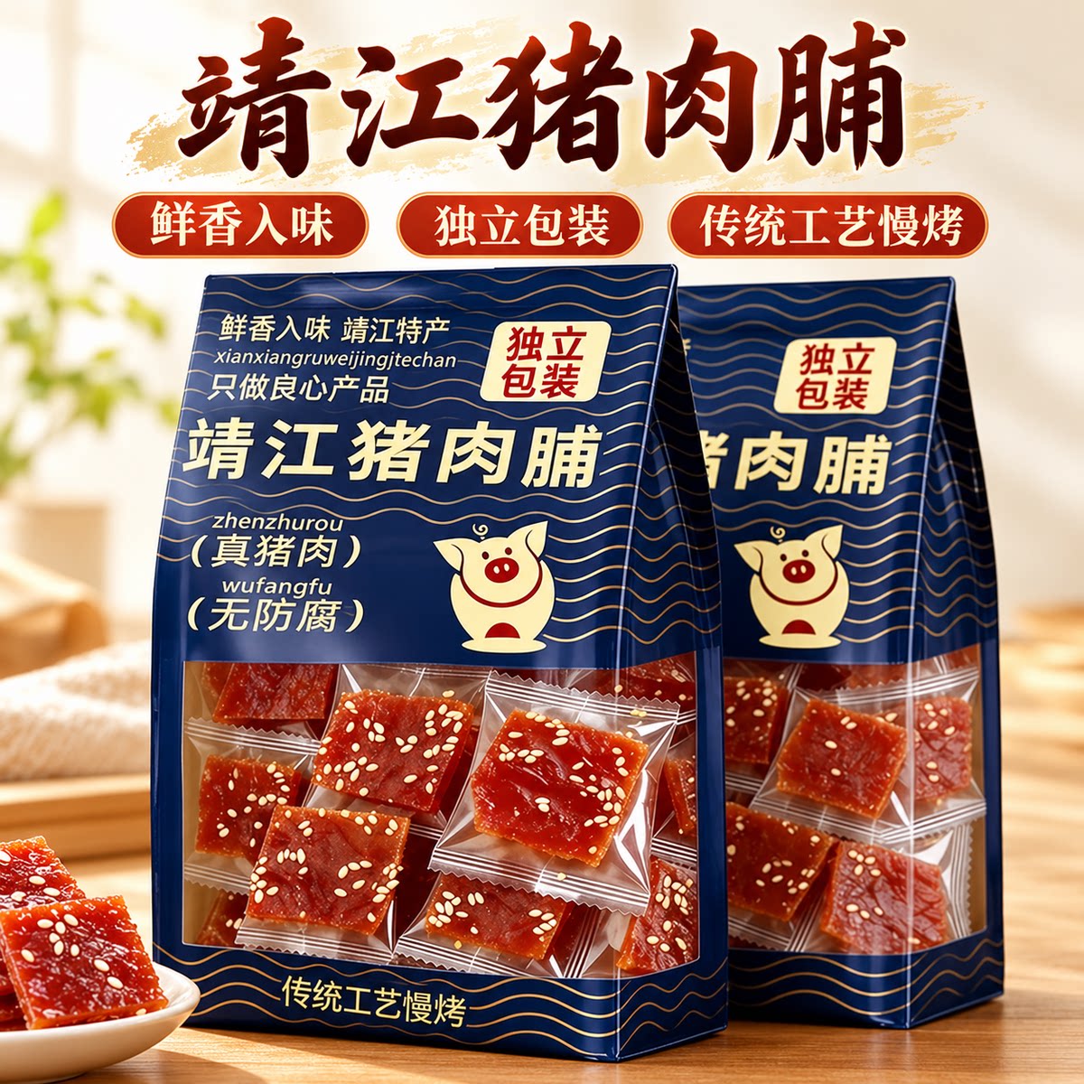 靖江猪肉脯原味蜜汁香辣肉铺肉干