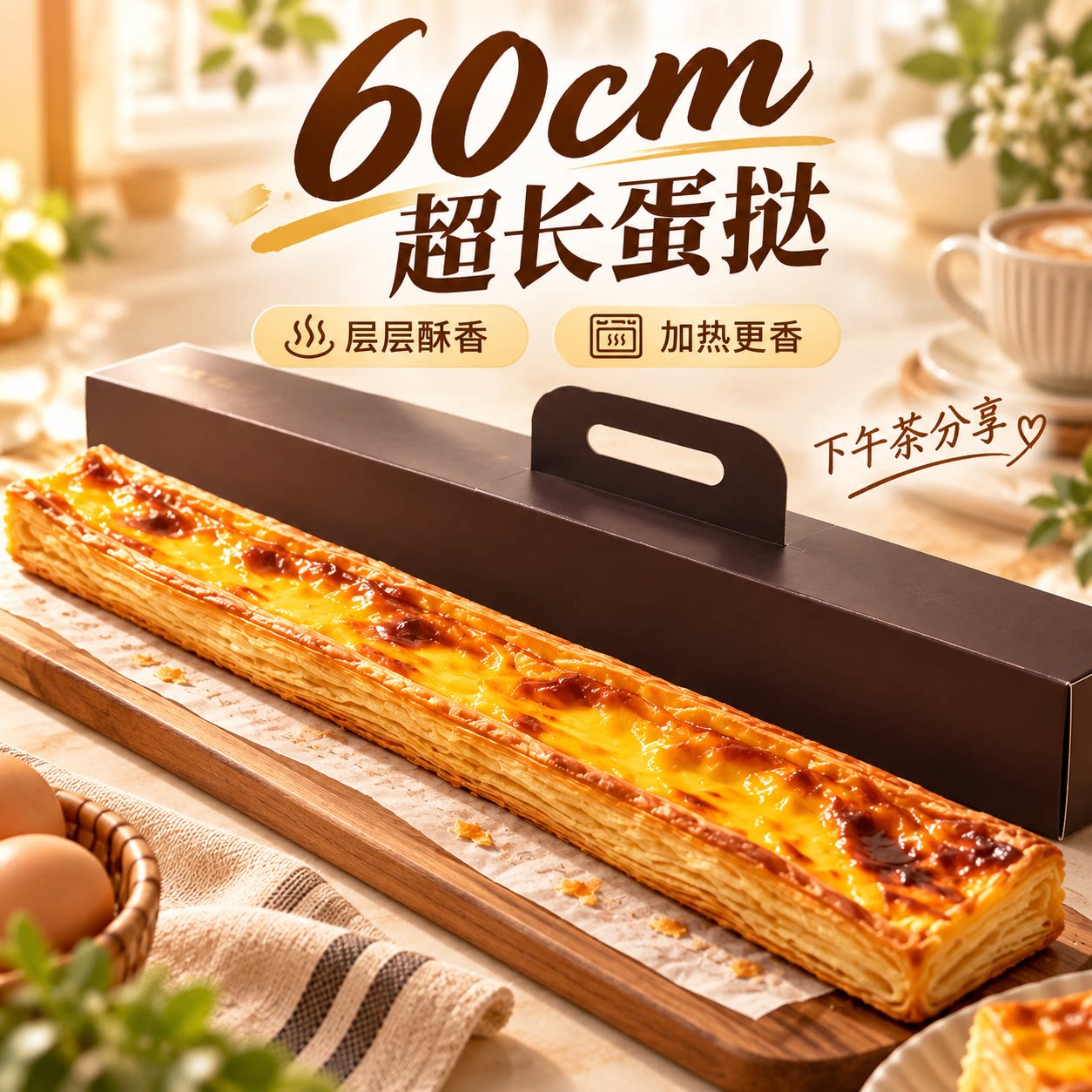 60cm超长网红儿童长条蛋挞酥脆