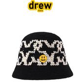 正品 笑脸帽子白鹿同款 针织盆帽女秋冬提花毛线渔夫帽男