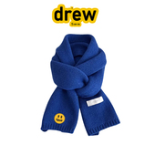 正品 笑脸布标针织小围巾女秋冬保暖百搭情侣毛线围脖男