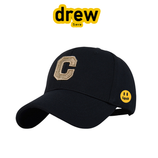 正品笑脸帽子男女春夏硬顶棒球帽C字母刺绣防晒鸭舌帽