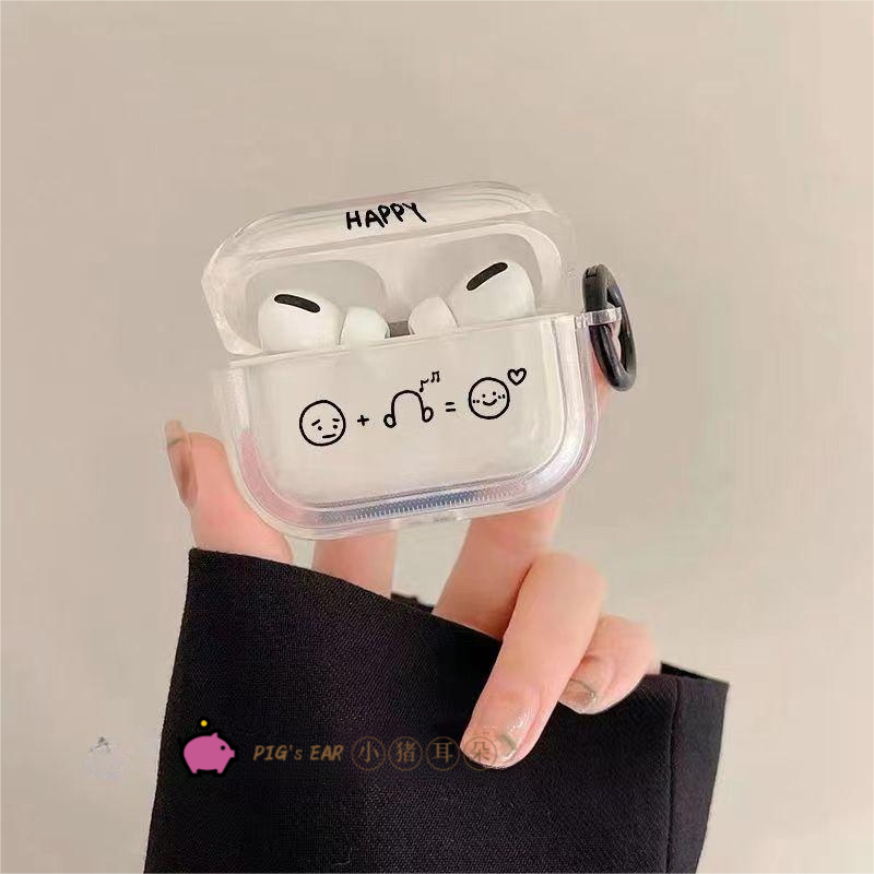 音乐令人开心Airpods耳机套透明软壳pro简约苹果34代保护壳2代二代听歌快乐无气泡面包壳系列,3C数码配件,耳机保护套,淘宝优惠券,粉丝福利购,淘宝优惠卷