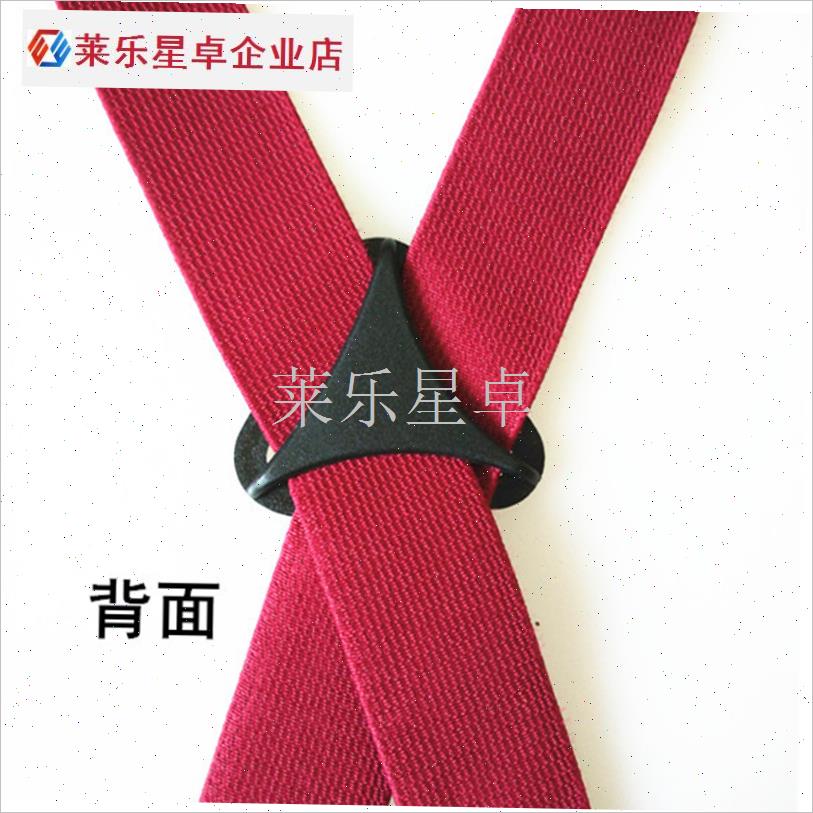 黑色塑胶三角扣背带配件厂家直销彩扬绅士吊裤带固Y定扣一套包邮.
