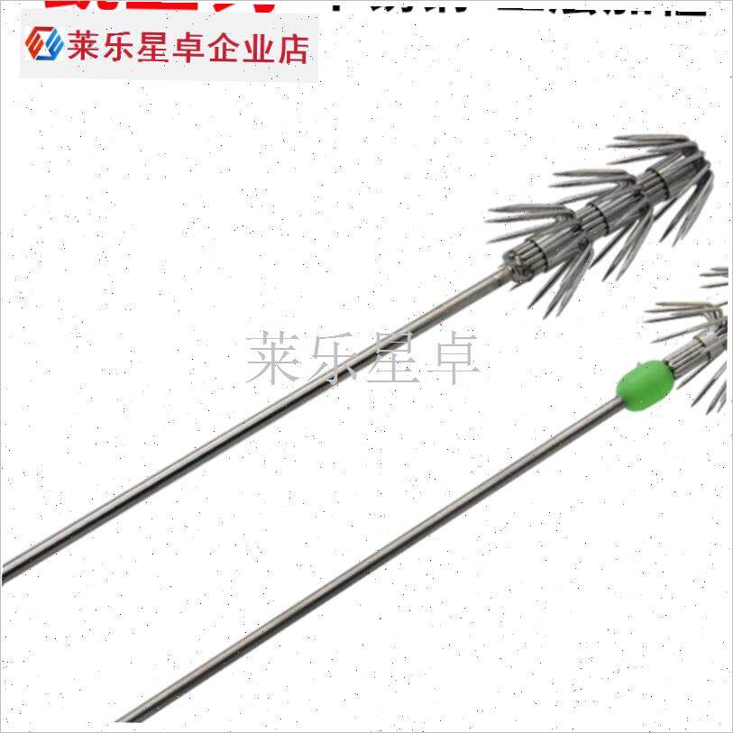 不锈钢活鱼饵鱿鱼钩厚鱿鱼钩章鱼D钩伞钩鹿亚海钓鱼假饵墨鱼钩.