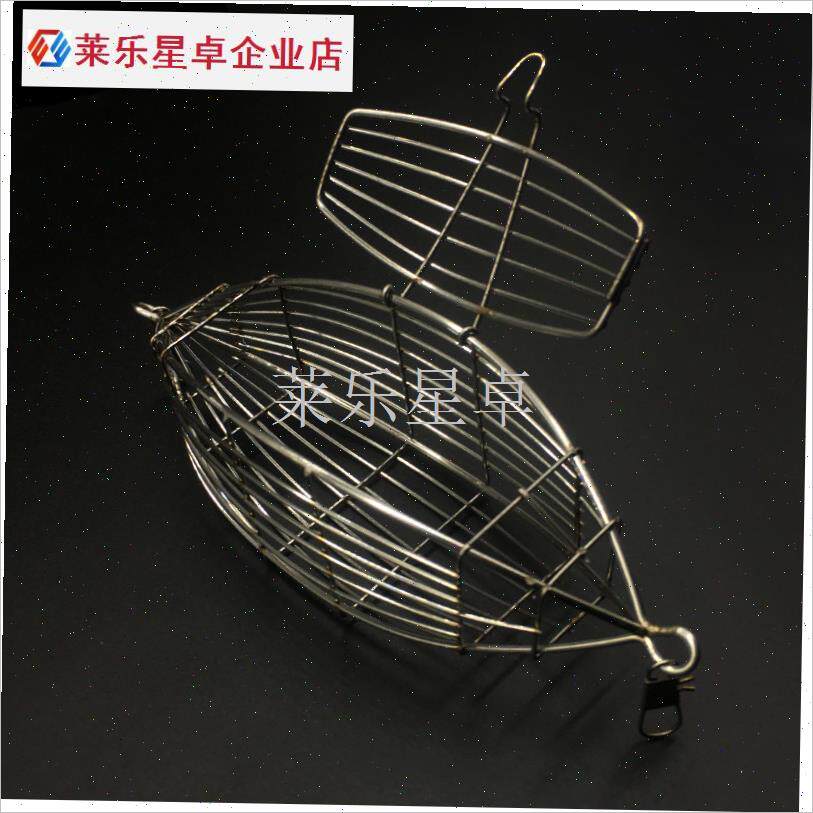 海钓船钓橄榄型打m窝器不锈钢诱饵笼打J窝笼鱼饵笼路亚笼子钓鱼.