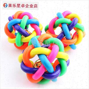 宠物雪貂玩具铃铛球啃咬响声训练磨牙玩具【一个装W】直径5cm.