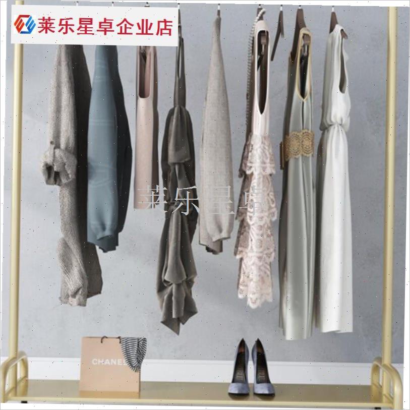 晾衣架卧式落地式卧室家用晾衣架B晾衣架室内衣鞋收纳架带滑轮的.