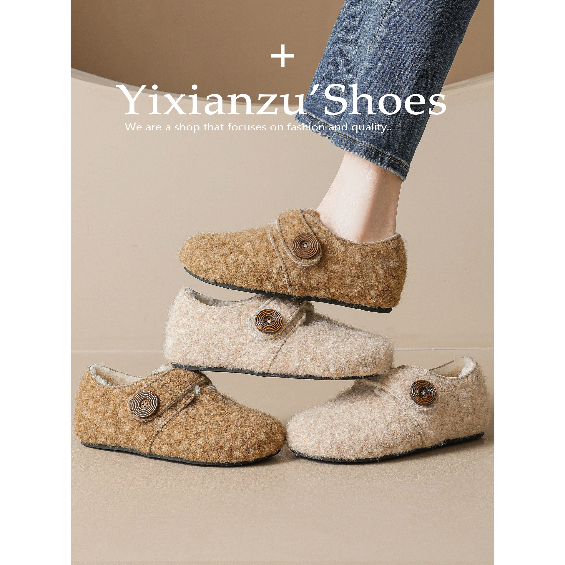 35-42码冬季舒适保暖加绒勃肯鞋