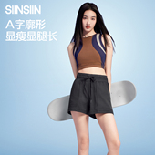 商场同款 SIINSIIN短裤 女显瘦新款 外穿夏季 高腰梭织休闲运动裤