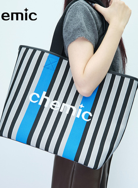 Chemic2023秋冬新品撞色琴键托特包大容量妈咪包高级感休闲女包