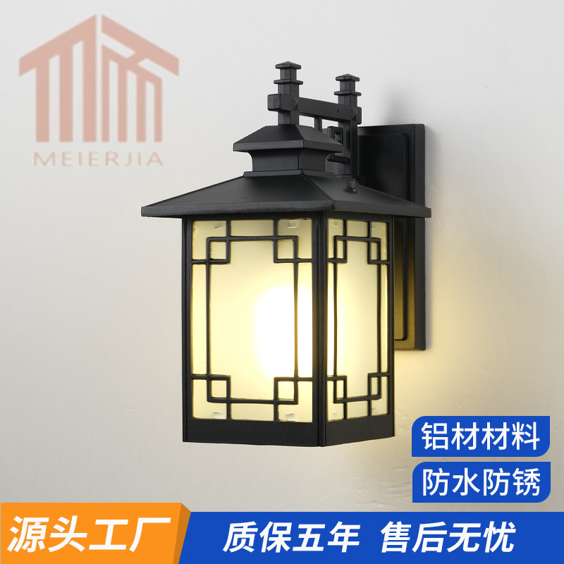 美而家户外壁灯太阳能庭院灯中式感应酒店防水别墅阳台大门外墙灯