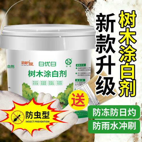 树木涂白剂果树干刷白粉防虫杀菌