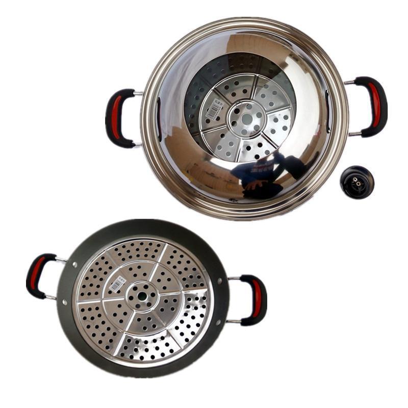 锅的蒸连圆形锅壁子汤桶专用篦子厨房镂空蒸架里细孔蒸盘屉笼垫/