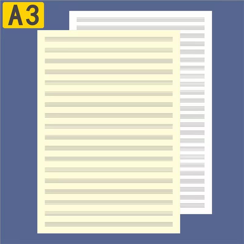 a3五线谱总谱纸双面24行18作曲分谱乐队专用加厚空白活页纸手抄.