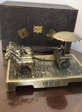 铜车马摆件色旅游纪念品金属马车特色礼品