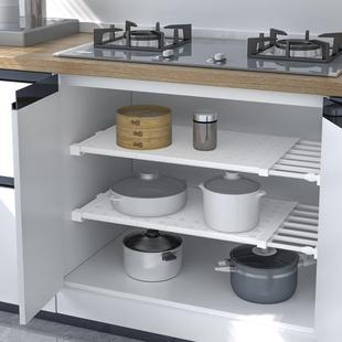 支撑实用隔板置物架空间免打孔分层伸缩横板格板韩式省衣柜空间杆