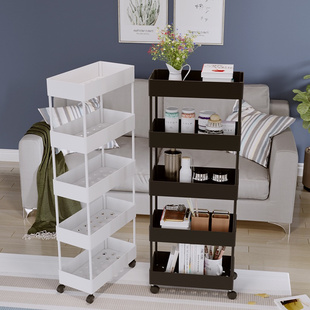 厨房夹缝置物架落地多层20cm宽冰箱缝隙架小推车超窄窄缝收纳架子