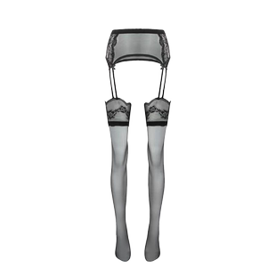 绫「汐」8D油亮一体蕾丝吊带黑丝袜女纯欲一体吊带丝袜