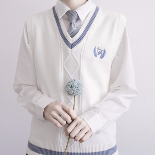 jk羽高原创风背心间色男女款毛衣