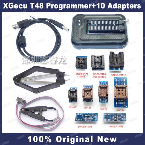 T48 TL866II升级USB编程器笔记本路由BGA液晶主板bios 10件套