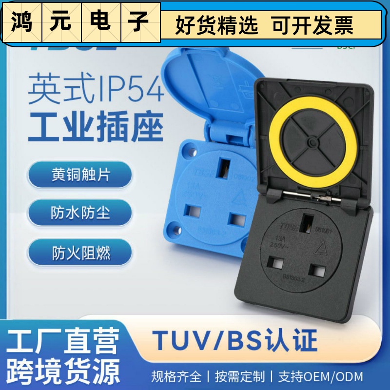 神创/TBSE IP54英式工业防水电源插座三孔16A250V发电机配电箱CE