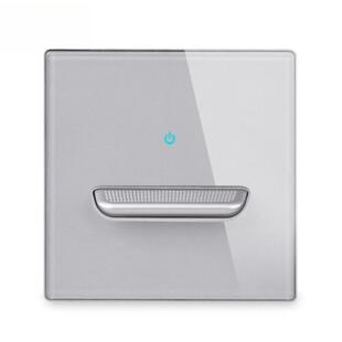 拨动复位开关 86灰色玻璃面板 带LED灯 外贸墙壁插座套装全系列