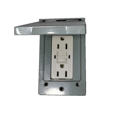 118型GFCI美式工业插座 美标漏电保护防水插座 美国铝铁底盒面板