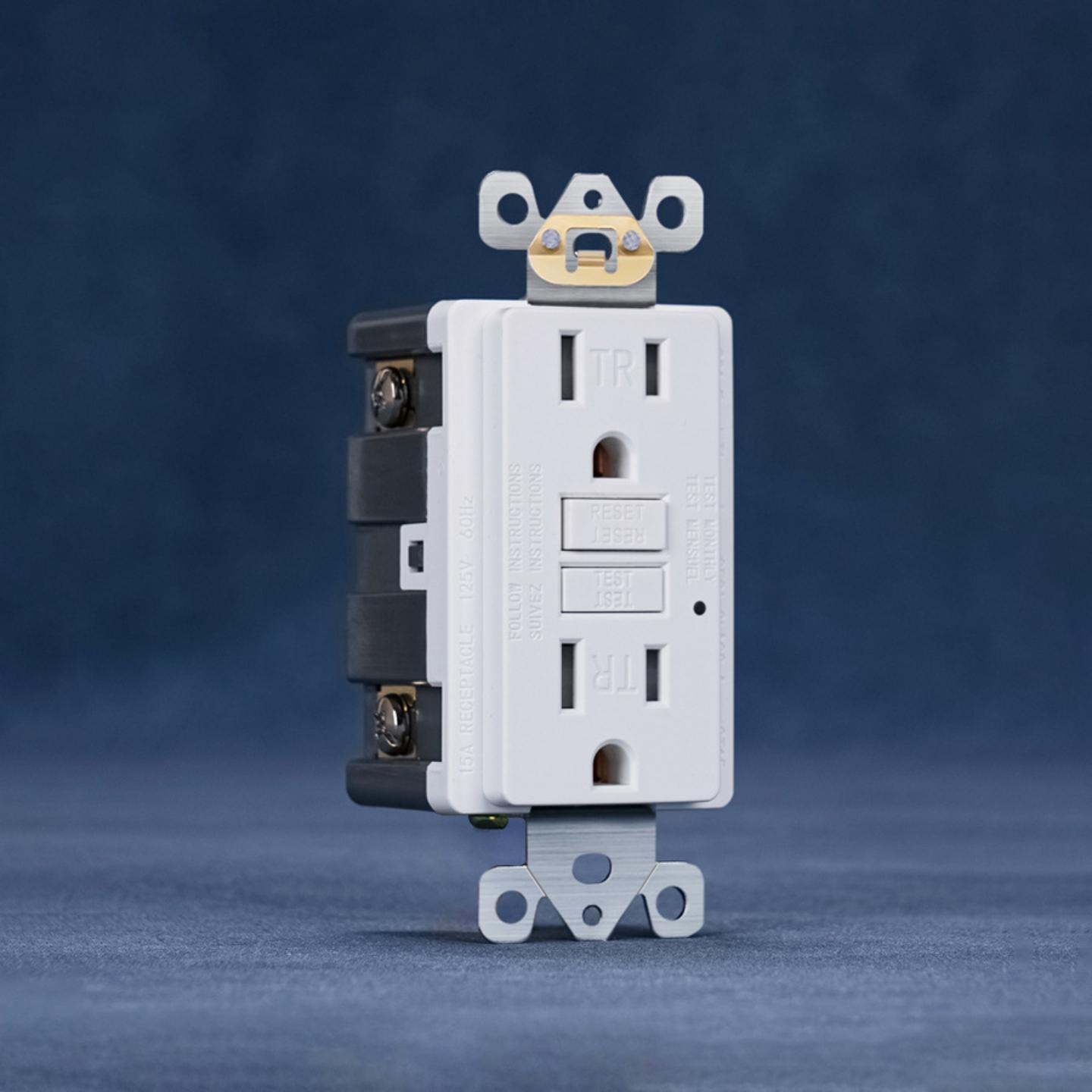 电商美标美式插座GFCI漏电保护墙壁插座15A 20A 125V带TR